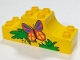 Part No: 4197pb009  Name: Duplo, Brick 2 x 6 x 2 Arch Inverted Double with Green Grass, Palm Tree, and Red Butterfly Pattern