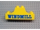 Part No: 4197pb011  Name: Duplo, Brick 2 x 6 x 2 Arch Inverted Double with Blue 'WINDMILL' Pattern