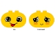 Part No: 4198pb30  Name: Duplo, Brick 2 x 4 x 2 Rounded Ends with Faces Silly/Embarrassed Pattern