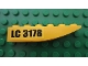 Lot ID: 109237028  Part No: 42023pb001L  Name: Slope, Curved 6 x 1 Inverted with 'LC 3178' Pattern Model Left (Sticker) - Set 3178