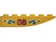 Part No: 42023pb009R  Name: Slope, Curved 6 x 1 Inverted with Magenta '08' and Medium Azure Waves Pattern Model Right Side (Sticker) - Set 41681