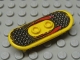 Part No: 42511pb04  Name: Minifigure, Utensil Skateboard Deck with Red Lightning and Tread Plate Pattern (Sticker) - Set 6734