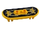 Part No: 42511pb24  Name: Minifigure, Utensil Skateboard Deck with Silver Shark on Black Background Pattern (Sticker) - Set 6738