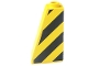 Part No: 4460pb009L  Name: Slope 75 2 x 1 x 3 with Black and Yellow Danger Stripes Pattern Model Left Side (Sticker) - Sets 8431 / 8438 / 8460