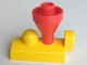 Part No: 4570c01  Name: Duplo, Train Steam Engine Top with Glued Red Funnel