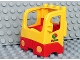 Part No: 48125c04pb01  Name: Duplo Cabin Truck Semi-Tractor Cab with Red Base and Octan Logo Pattern on Both Sides