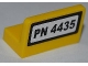 Part No: 4865pb046  Name: Panel 1 x 2 x 1 with 'PN 4435' on White Background Pattern (Sticker) - Set 4435
