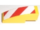 Part No: 50950pb009L  Name: Slope, Curved 3 x 1 with Red and White Danger Stripes Pattern Left (Sticker) - Sets 7208 / 7630 / 7633 / 7936