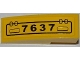 Part No: 50950pb042L  Name: Slope, Curved 3 x 1 with Hatch and '7637' Pattern Model Left Side (Sticker) - Set 7637