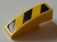 Part No: 50950pb050L  Name: Slope, Curved 3 x 1 with Black and Yellow Danger Stripes Pattern, Model Left (Sticker) - Set 8043