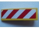 Part No: 50950pb135L  Name: Slope, Curved 3 x 1 with Red and White Danger Stripes Pattern Model Left Side (Sticker) - Set 60076