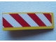 Part No: 50950pb135R  Name: Slope, Curved 3 x 1 with Red and White Danger Stripes Pattern Model Right Side (Sticker) - Set 60076