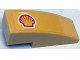 Part No: 50950pb170  Name: Slope, Curved 3 x 1 with Shell Logo Pattern (Sticker) - Set 8143