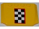 Part No: 52031pb039  Name: Wedge 4 x 6 x 2/3 Triple Curved with Checkered Flag with Red Outline Pattern (Sticker) - Set 4643
