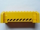 Part No: 52041pb003  Name: Crane Section 4 x 12 x 3 with 8 Pin Holes with Black and Yellow Danger Stripes Pattern on Both Sides (Stickers) - Set 7249