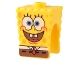 Part No: 54872pb01  Name: Minifigure, Head, Modified SpongeBob SquarePants with Open Mouth Smile Small Pattern
