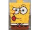 Part No: 54872pb03  Name: Minifigure, Head, Modified SpongeBob SquarePants with Tongue Out Pattern