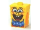 Part No: 54872pb10  Name: Minifigure, Head, Modified SpongeBob SquarePants with Open Smile Large and Blue Lei Pattern