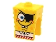 Part No: 54872pb11  Name: Minifigure, Head, Modified SpongeBob SquarePants with Eye Patch Pattern