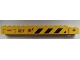 Lot ID: 129383867  Part No: 57779pb009  Name: Crane Arm Outside, Wide with Pin Hole at Mid-Point with '32-T' and Black and Yellow Danger Stripes Pattern on Both Sides (Stickers) - Set 60026