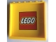 Part No: 59349pb215  Name: Panel 1 x 6 x 5 with LEGO Logo with Yellow Border Pattern on Inside (Sticker) - Set 60169