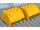 Lot ID: 314490852  Part No: 59684pb01  Name: Duplo Container Tank Upper Section with Stripes and Octan Logo Pattern