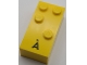 Part No: 60331pb02  Name: Brick, Braille 2 x 4 with 4 Studs with Black Capital Letter A with Grave (À) (dots-1246 ⠫) (Portuguese)