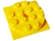 Lot ID: 401031443  Part No: 60474c04  Name: Turntable 4 x 4 x 2/3 with Yellow Square Base, Free-Spinning (60474 / 61485)