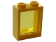 Lot ID: 384932085  Part No: 60592c06  Name: Window 1 x 2 x 2 Flat Front with Trans-Yellow Glass (60592 / 60601)