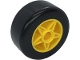 Lego part: Wheel 30 x 15 with Pin Hole with Molded Black Hard Plastic Tire Pattern