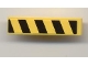 Part No: 61678pb007L  Name: Slope, Curved 4 x 1 with Black and Yellow Danger Stripes Pattern Left (Sticker) - Set 7968
