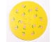 Part No: 6177pb003  Name: Tile, Round 8 x 8 with 4 Studs in Center with Pink Flowers Pattern (Sticker) - Set 5890