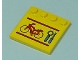 Part No: 6179pb017  Name: Tile, Modified 4 x 4 with Studs on Edge with Red Bicycle and Lines, Blue Wrench and Screwdriver Pattern (Sticker) - Set 7641