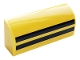 Part No: 6191pb029  Name: Slope, Curved 1 x 4 x 1 1/3 with 2 Black Stripes Pattern (Sticker) - Set 60306