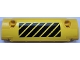Part No: 62531pb029R  Name: Technic, Panel Curved 11 x 3 with Black and Yellow Danger Stripes Pattern Model Right Side (Sticker) - Set 42030