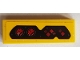 Part No: 63864pb083  Name: Tile 1 x 3 with Red Gauges and Buttons Pattern (Sticker) - Set 76086