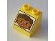 Part No: 6474pb26  Name: Duplo, Brick 2 x 2 x 1 1/2 Slope 45 with Girl with Brown Pigtails Pattern