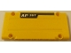 Part No: 64782pb023L  Name: Technic, Panel Plate 5 x 11 x 1 with 'AP 35T' on Black Stripe on Yellow Background Pattern Model Left Side (Sticker) - Set 8264