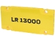 Part No: 64782pb068  Name: Technic, Panel Plate 5 x 11 x 1 with Black 'LR 13000' Pattern (Sticker) - Set 42146