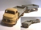 Part No: 654pb01  Name: HO Scale, Mercedes Open Bed Truck with Trailer, Gray Flatbed