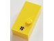 Lot ID: 398100816  Part No: 65557pb02  Name: Brick, Braille 2 x 4 with 1 Stud with Black Number Sign / Hash / Pound Sign Pattern (dots-6 ⠠) (French with Antoine Numbers)