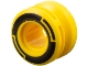 Part No: 6683pb01  Name: Wheel 11mm D. x 8mm with Center Groove, 8 Spokes and Smooth Side with Black Circle and Arcs Pattern