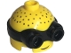 Part No: 67902pb02  Name: Minifigure, Head, Modified Minion, Short with Molded Black Goggles and Printed Grin and Hair Stubble Pattern