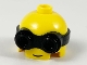 Part No: 68986pb01  Name: Minifigure, Head, Modified Minion, Short with Black Goggles and Grin Pattern