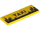 Part No: 69729pb225  Name: Tile 2 x 6 with Black 'TAXI' and City Building Skyline Pattern