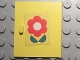 Part No: 838pb03  Name: Homemaker Cupboard Door 4 x 4 with Red Flower and Green Leaves Pattern, Door Handle Left (Sticker) - Set 263-1