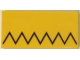Part No: 87079pb0521  Name: Tile 2 x 4 with Black Zigzag (Homer Simpson's Hair) Pattern