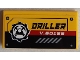 Part No: 87079pb1007  Name: Tile 2 x 4 with Mining Logo, 'DRILLER' and 'V.60186' Pattern (Sticker) - Set 60186