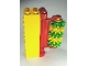Part No: 87322c01  Name: Duplo Car Wash Brush with Red Brush Holder and Green and Yellow Bristles