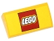 Part No: 88930pb045  Name: Slope, Curved 2 x 4 x 2/3 with Bottom Tubes with Lego Logo Pattern (Sticker) - Set 60050